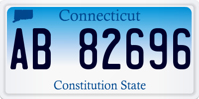 CT license plate AB82696