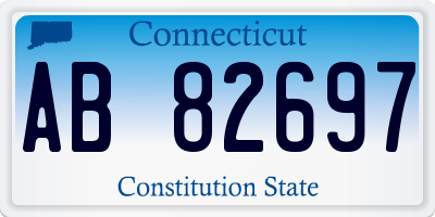 CT license plate AB82697