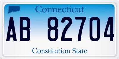 CT license plate AB82704