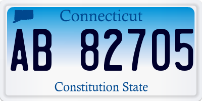 CT license plate AB82705