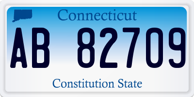 CT license plate AB82709