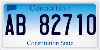 CT license plate AB82710