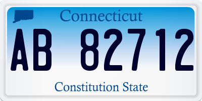 CT license plate AB82712