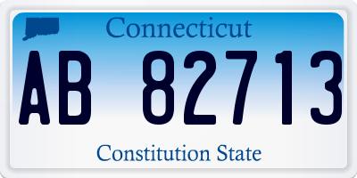 CT license plate AB82713