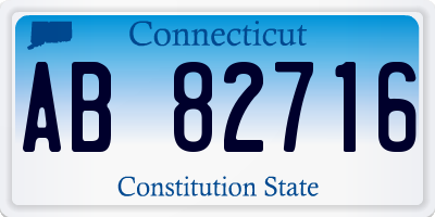 CT license plate AB82716