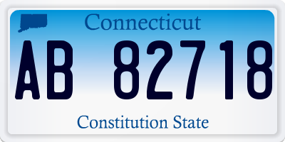 CT license plate AB82718