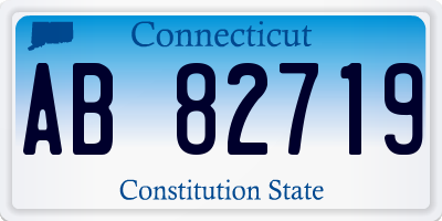 CT license plate AB82719