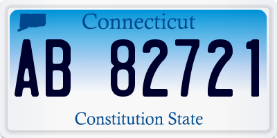 CT license plate AB82721