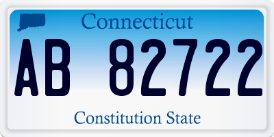 CT license plate AB82722