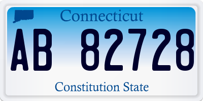 CT license plate AB82728