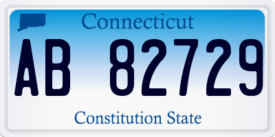 CT license plate AB82729