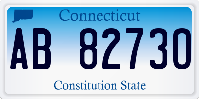CT license plate AB82730