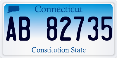 CT license plate AB82735