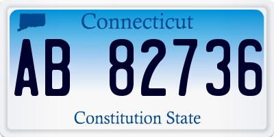 CT license plate AB82736