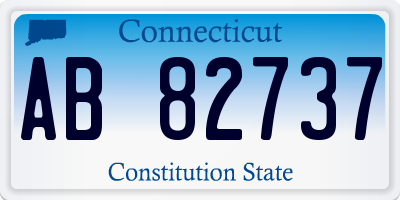 CT license plate AB82737