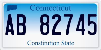 CT license plate AB82745