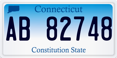 CT license plate AB82748