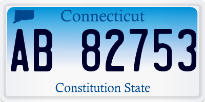 CT license plate AB82753