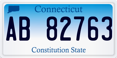 CT license plate AB82763
