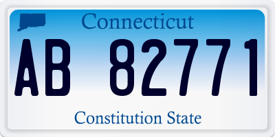 CT license plate AB82771