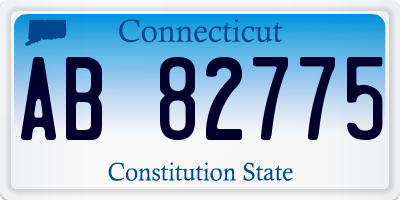 CT license plate AB82775