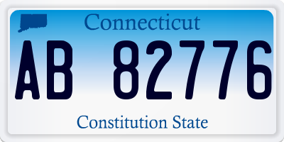 CT license plate AB82776