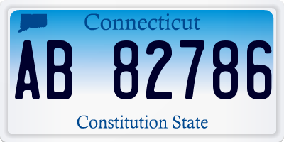 CT license plate AB82786