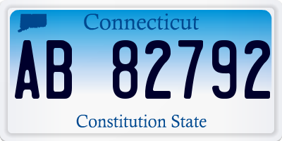 CT license plate AB82792