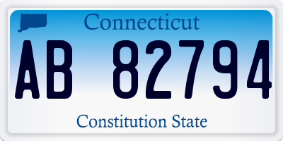 CT license plate AB82794