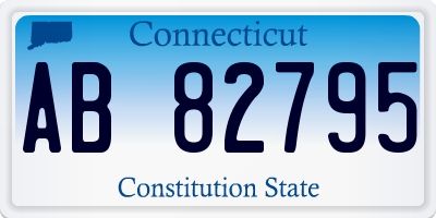 CT license plate AB82795