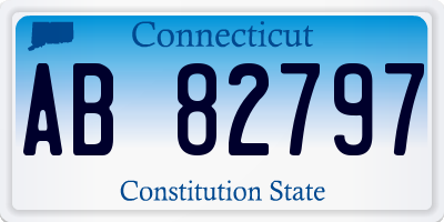 CT license plate AB82797