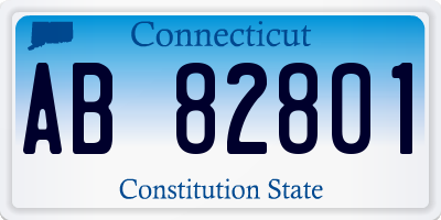 CT license plate AB82801