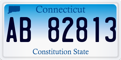 CT license plate AB82813