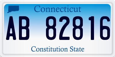 CT license plate AB82816