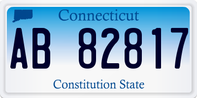 CT license plate AB82817