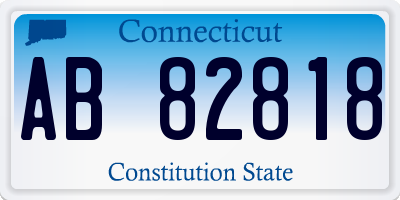 CT license plate AB82818