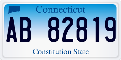 CT license plate AB82819