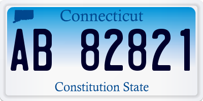 CT license plate AB82821