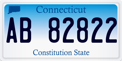 CT license plate AB82822