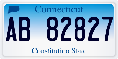 CT license plate AB82827