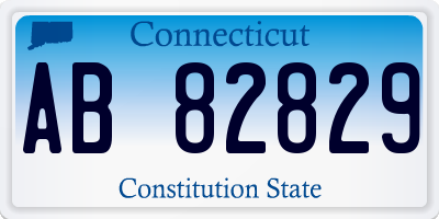 CT license plate AB82829