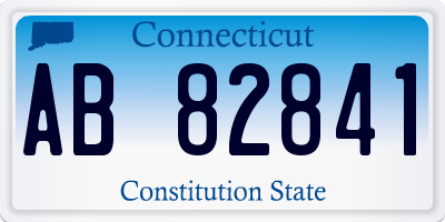 CT license plate AB82841
