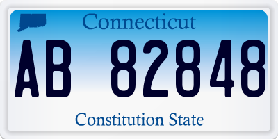 CT license plate AB82848