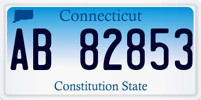 CT license plate AB82853