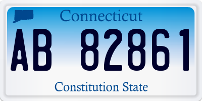 CT license plate AB82861