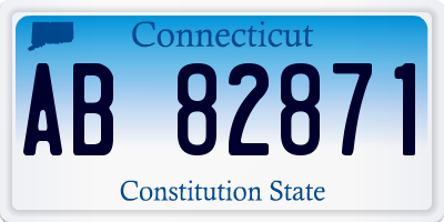 CT license plate AB82871