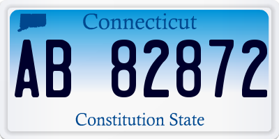 CT license plate AB82872