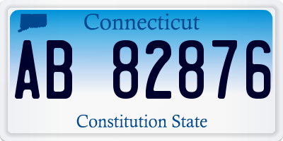 CT license plate AB82876