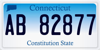 CT license plate AB82877