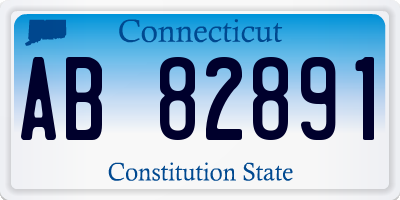CT license plate AB82891